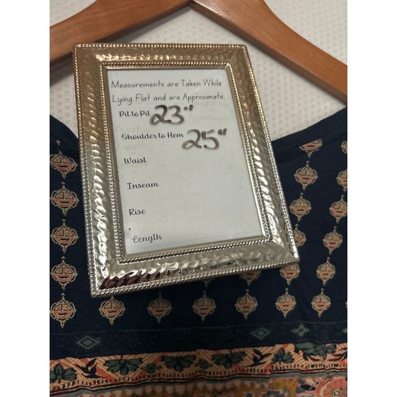 Lucky Brand Women’s Boho Short Sleeve T-Shirt Multicolor Medallion Print Top 1X - Picture 8 of 9